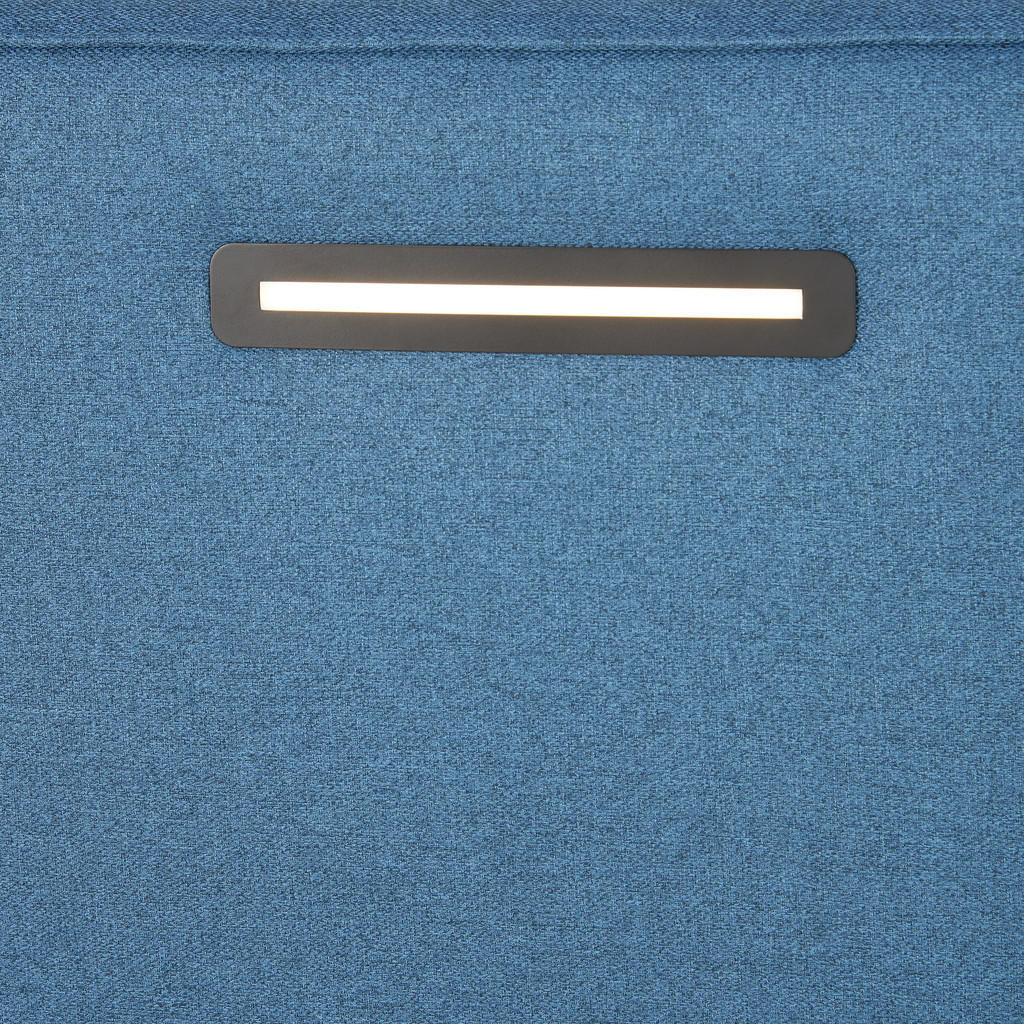 Thumbnail - Moderano Boxbett, Türkis, Textil, Eiche, massiv, H2, Höhe ca. 15 cm, 100x200 cm, Bettkasten, Matratze, gepolstertes Kopf...