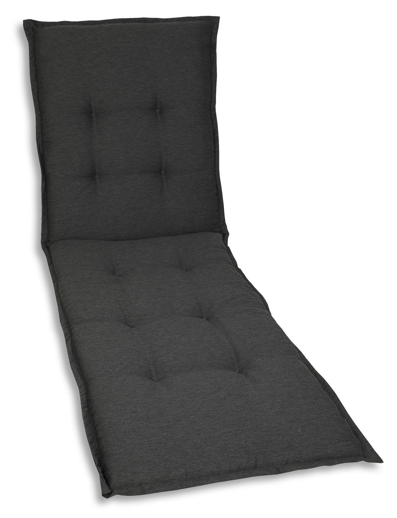LIEGENAUFLAGE Uni  - Anthrazit, Basics, Textil (60/7/190cm)