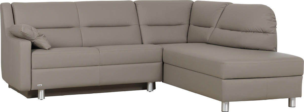 ECKSOFA in Echtleder Taupe  226/208 cm  - Taupe, KONVENTIONELL, Leder (226/208cm) - Sedda