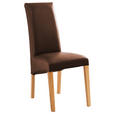 STUHL  in Lederlook Textil  - Eichefarben/Braun, KONVENTIONELL, Holz/Textil (47/102/57cm) - Carryhome