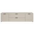 LOWBOARD  in 180/47/40 cm  - Kaschmir/Schwarz, Basics, Holzwerkstoff/Kunststoff (180/47/40cm) - Carryhome