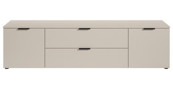 LOWBOARD in 180/55/40 cm - Kaschmir/Schwarz, Basics, Holzwerkstoff/Kunststoff (180/55/40cm) - Carryhome