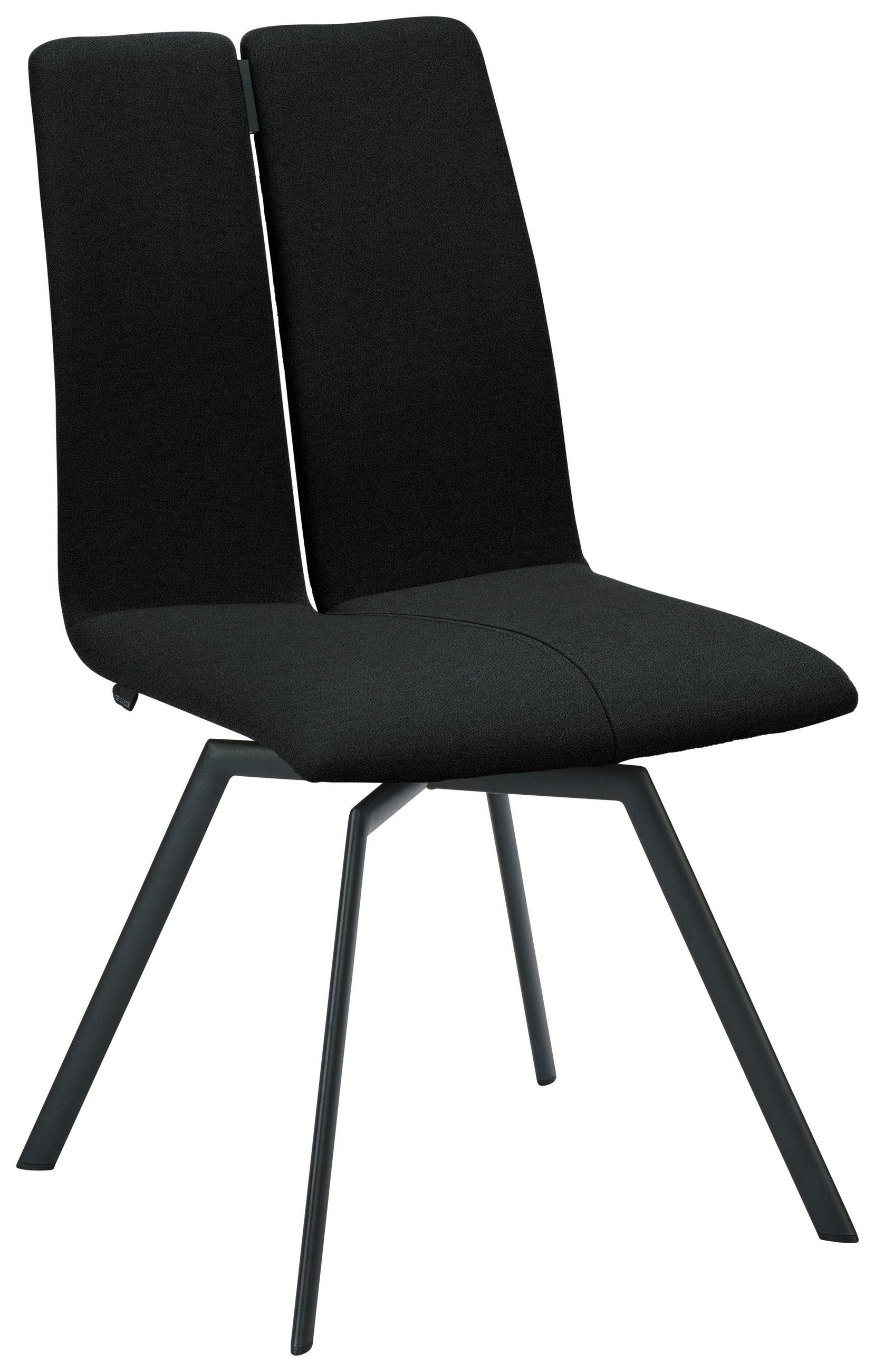 STUHL  Lederauswahl, Stoffauswahl, Typenauswahl Struktur  - Anthrazit/Dunkelblau, Design, Textil/Metall (50/92/64cm) - Venjakob