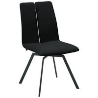 STUHL  Lederauswahl, Stoffauswahl, Typenauswahl Struktur  - Anthrazit/Dunkelblau, Design, Textil/Metall (50/92/64cm) - Venjakob