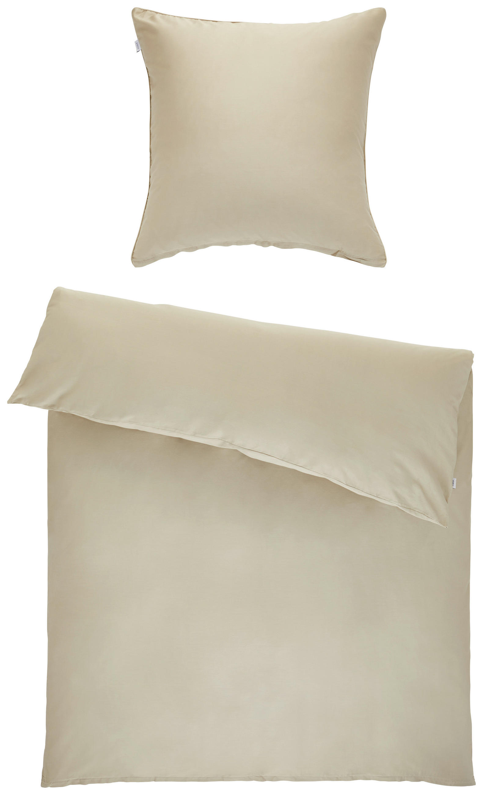 WENDEBETTWÄSCHE SW-Pure Satin 135/200 cm  - Sandfarben/Beige, Basics, Textil (135/200cm) - Schöner Wohnen