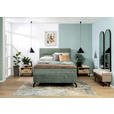 BOXSPRINGBETT 140/200 cm  in Mintgrün  - Schwarz/Mintgrün, Design, Textil/Metall (140/200cm) - Esposa