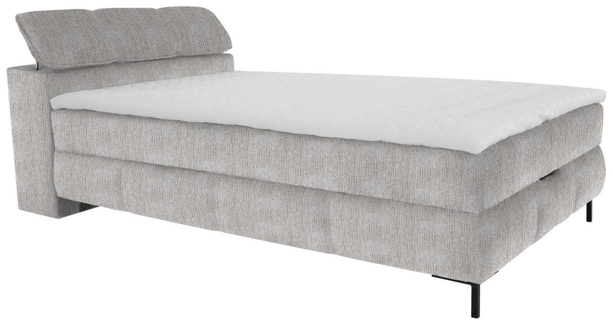 BOXBETT 120/200 cm  in Taupe  - Taupe/Schwarz, Konventionell, Holz/Holzwerkstoff (120/200cm) - Xora