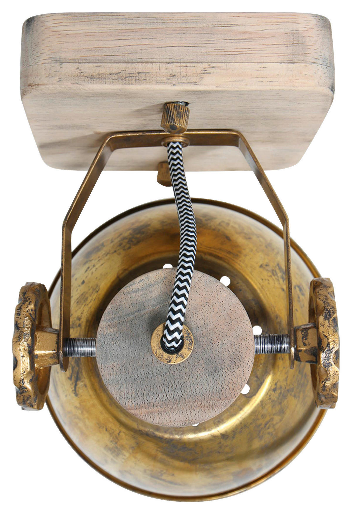 DECKENSPOTS - Anthrazit/Kupferfarben, Trend, Holz/Metall (59/19/23cm)