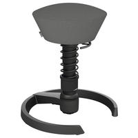 BÜROHOCKER 55/45,66/55 cm  - Schwarz/Grau, Basics, Textil/Metall (55/45,66/55cm) - Aeris