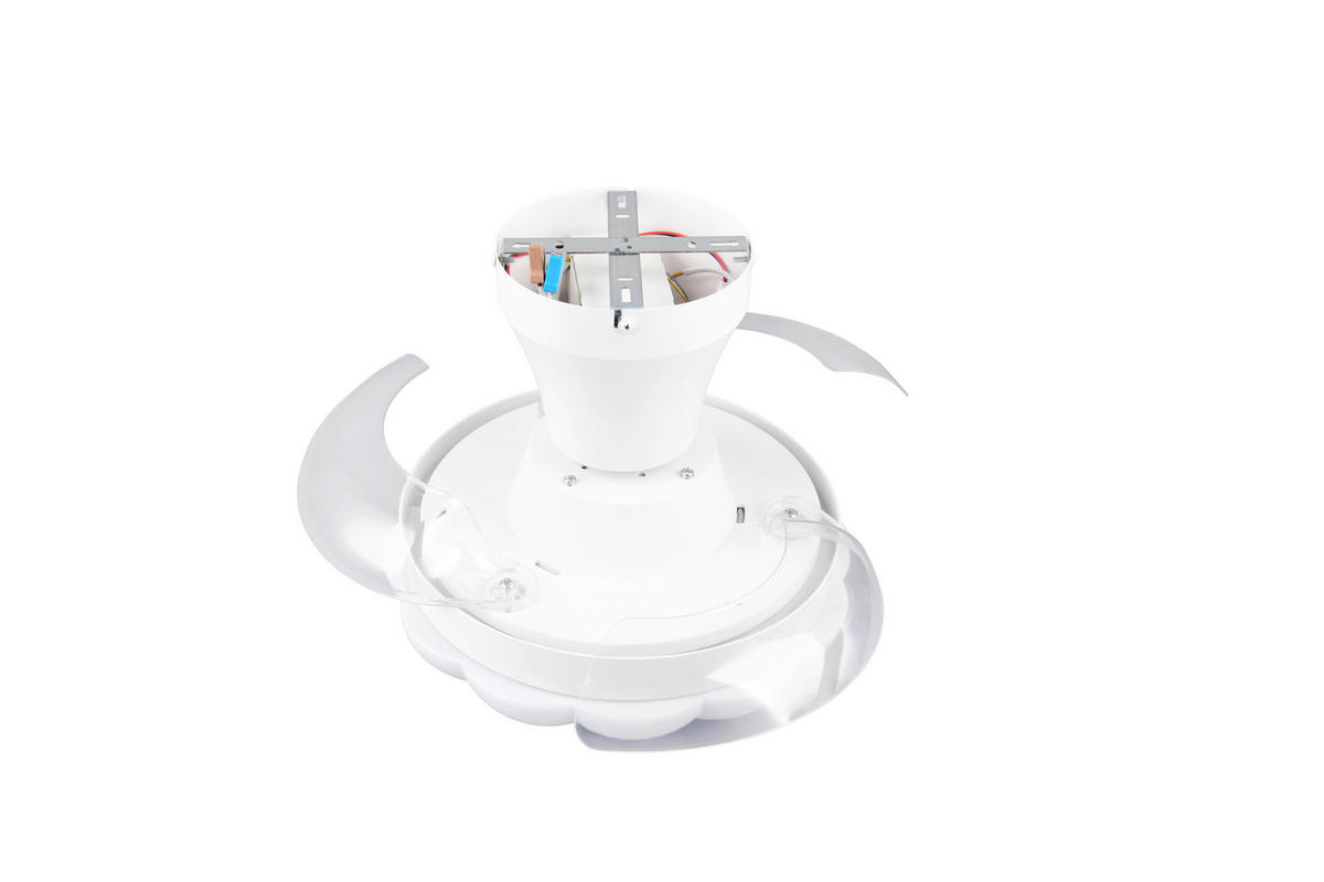 DECKENVENTILATOR - Klar/Weiß, Design, Kunststoff/Metall (34/29cm)