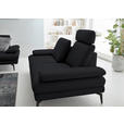 2,5-SITZER in Leder Anthrazit  - Anthrazit/Schwarz, Design, Leder/Metall (196/86/104cm) - Dieter Knoll