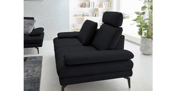 2,5-SITZER in Leder Anthrazit - Anthrazit/Schwarz, Design, Leder/Metall (196/86/104cm) - Dieter Knoll