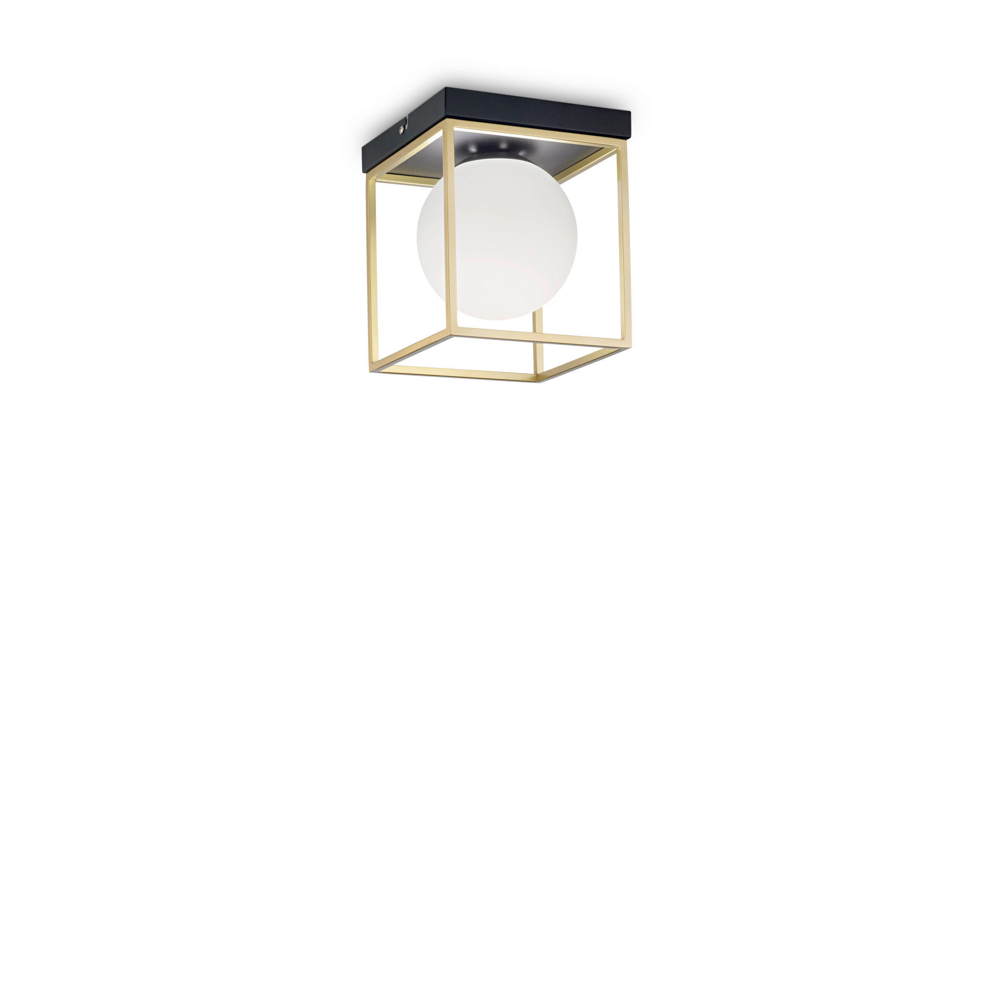 DECKENLEUCHTE     - Messingfarben, Design, Glas/Metall (18,5/21,5/18,5cm) - Ideal Lux