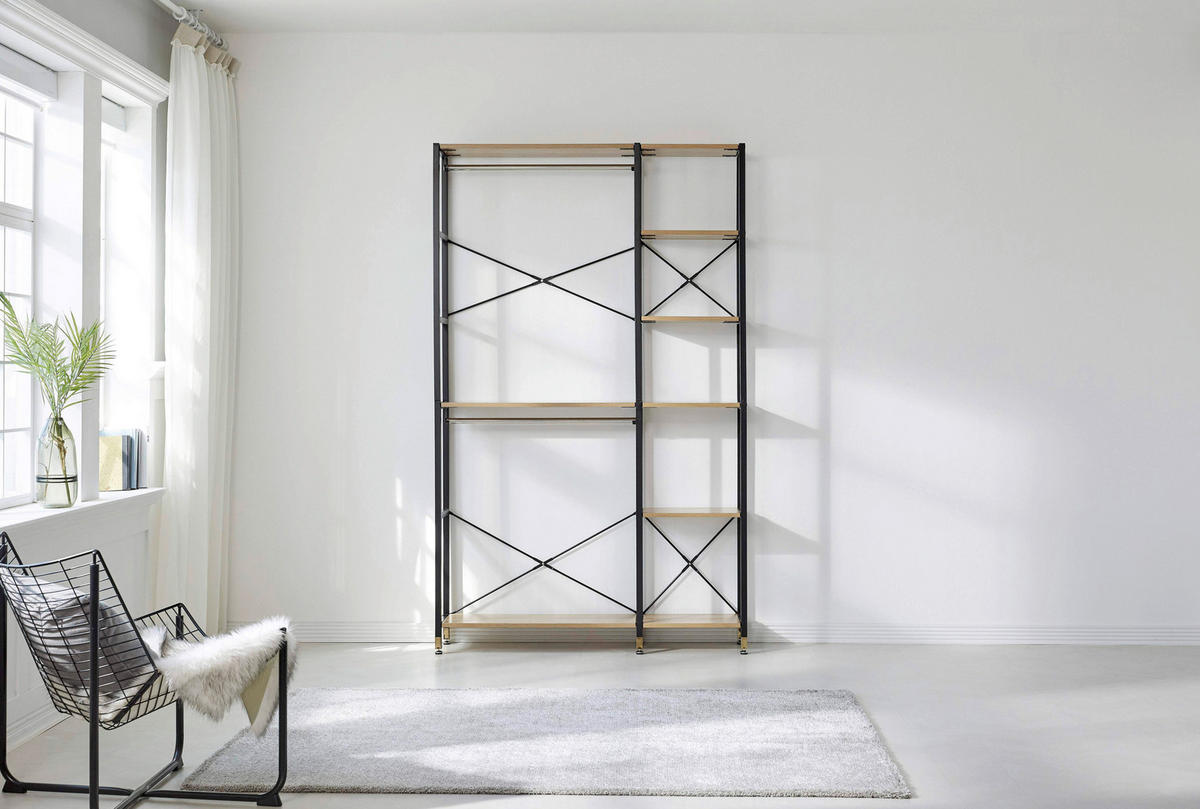 STEGHYLLA i 42,5/210/30 cm naturfärgad, svart  - svart/naturfärgad, Design, metall/trämaterial (42,5/210/30cm) - Livetastic