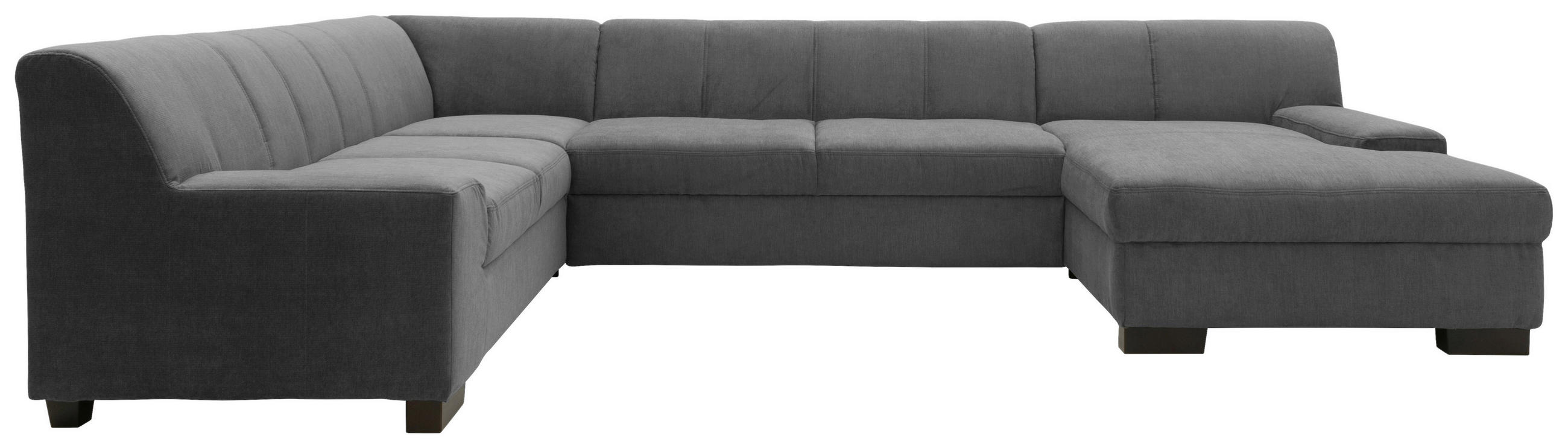 WOHNLANDSCHAFT Anthrazit Mikrofaser - Wengefarben/Anthrazit, Design, Holz/Textil (212/328/153cm)