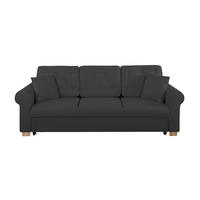 SCHLAFSOFA Chenille Anthrazit  - Anthrazit/Buchefarben, Design, Holz/Textil (240/94/98cm) - MID.YOU