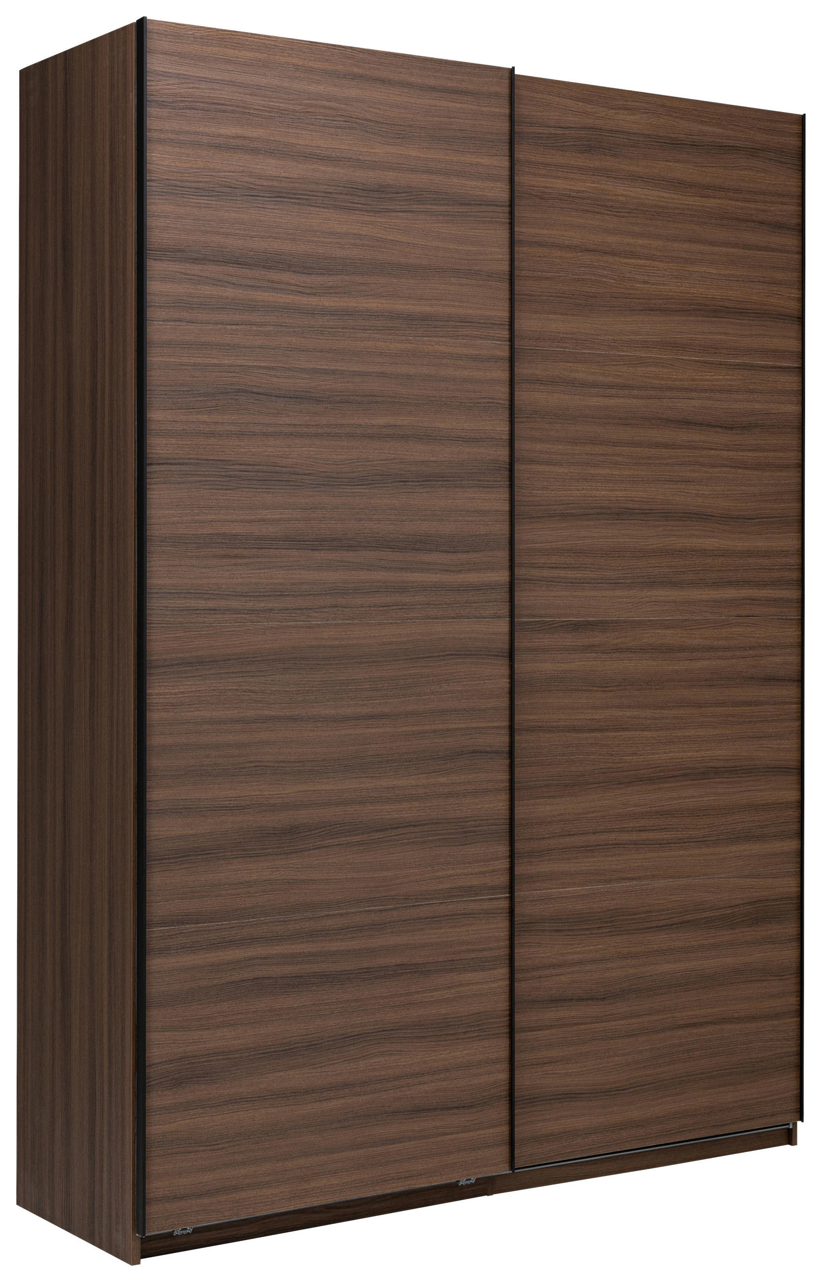 SCHIEBETÜRENSCHRANK 150/211,5/61,5 cm Walnussfarben  - Weiss/Walnussfarben, Modern, Holzwerkstoff/Metall (150/211,5/61,5cm) - MID.YOU