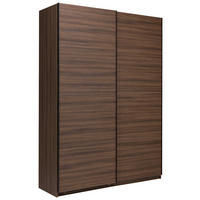 SCHIEBETÜRENSCHRANK 150/211,5/61,5 cm Walnussfarben  - Weiss/Walnussfarben, Modern, Holzwerkstoff/Metall (150/211,5/61,5cm) - MID.YOU