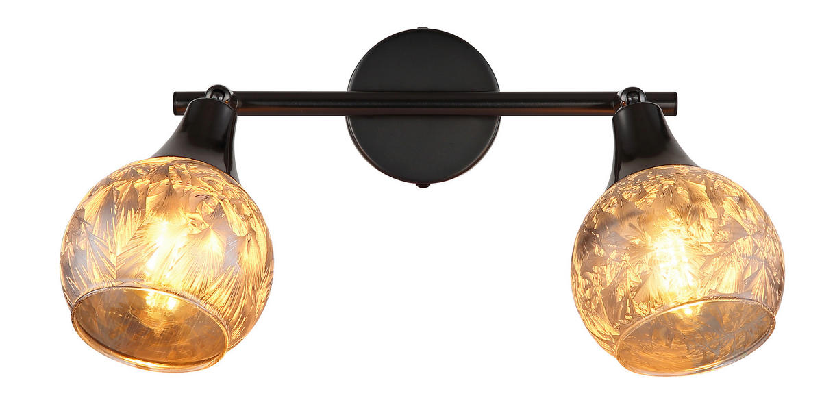 STRAHLER 25/9,8/19 cm   - Schwarzchrom/Grau, Basics, Glas/Metall (25/9,8/19cm) - Globo