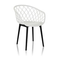 BESUCHERSTUHL  in Weiß  - Schwarz/Weiß, MODERN, Kunststoff (57/76/53cm) - MID.YOU