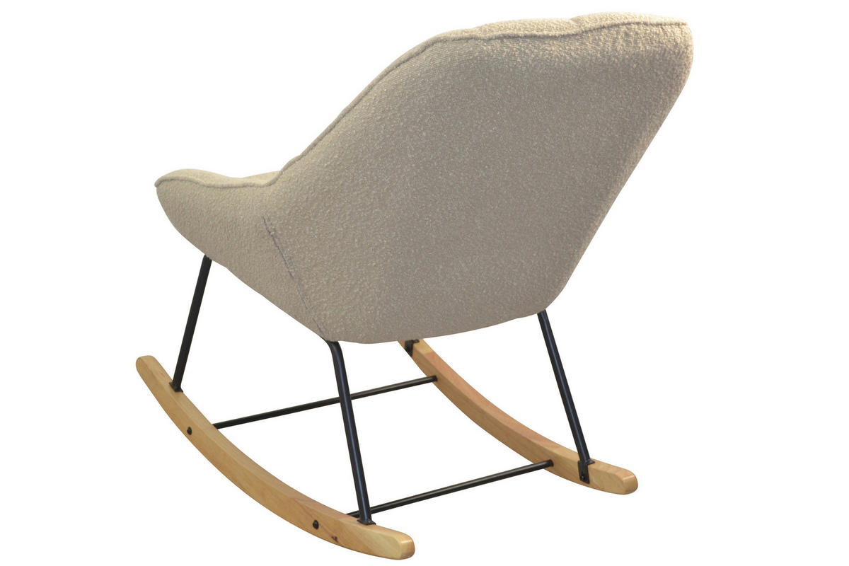 SESSEL Teddystoff Beige    - Beige/Naturfarben, Design, Holz/Textil (70/100/90cm) - MID.YOU