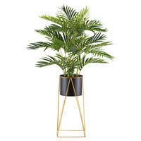 KUNSTPFLANZE Palme 110 cm  - Goldfarben/Schwarz, Design, Kunststoff/Metall (110cm) - P & B