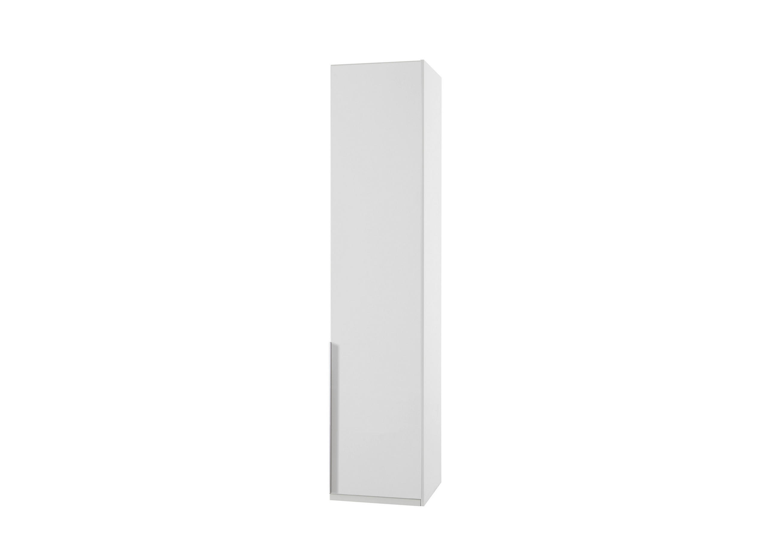 ORMAR SA KLASIČNIM VRATIMA bela  45/236/58 cm  - boja aluminijuma/bela, Dizajnerski, metal/pločasti materijal (45/236/58cm) - Novel