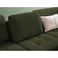 ECKSOFA in Struktur Olivgrün  - Schwarz/Olivgrün, Natur, Textil/Metall (288/233cm) - Valnatura