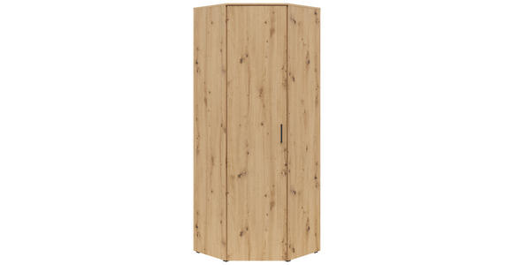 ECKSCHRANK 71,5/195/71,5 cm Eiche Artisan - Schwarz/Eiche Artisan, MODERN, Holzwerkstoff/Kunststoff (71,5/195/71,5cm) - Carryhome