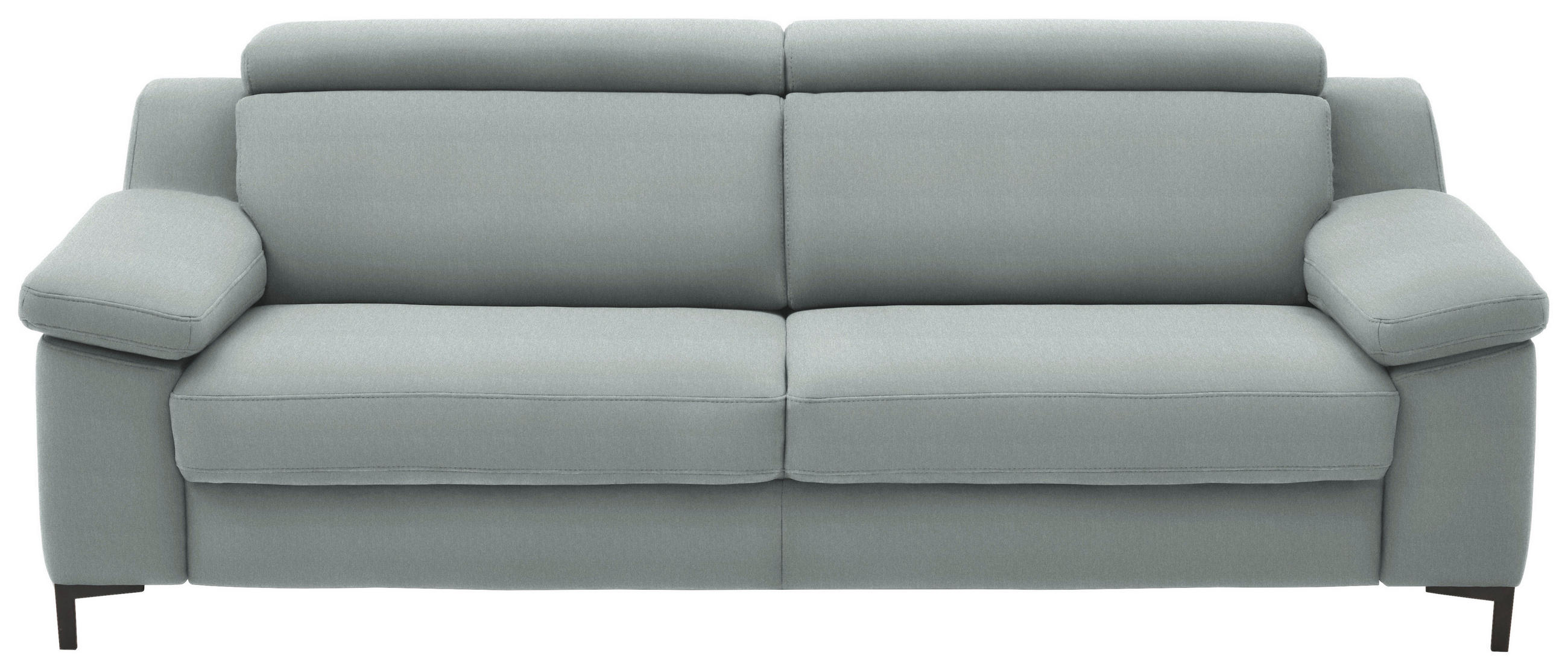 3-SITZER-SOFA in Chenille Salbeigrün  - Salbeigrün/Schwarz, Design, Textil/Metall (230/104/104cm) - Valdera