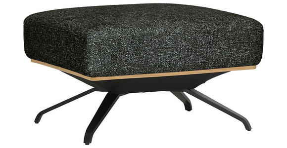 HOCKER in Textil Waldgrün - Waldgrün/Schwarz, Design, Textil/Metall (74/46/66cm) - Novel