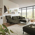 ECKSOFA  in Flachgewebe Dunkelgrün  255-365/175-224 cm  - Dunkelgrün/Schwarz, Design, Textil/Metall (255-365/175-224cm) - Dieter Knoll