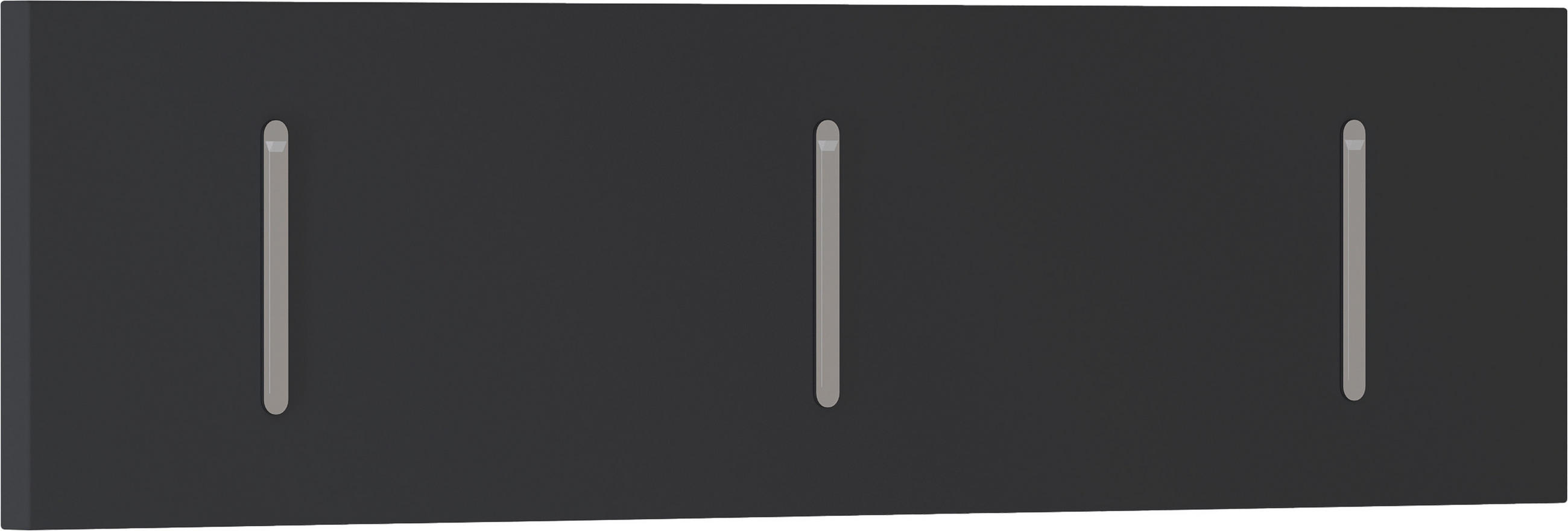 HAKENLEISTE  in Anthrazit  - Anthrazit, Design, Holzwerkstoff/Metall (100/25/3cm) - Moderano