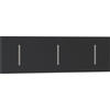 HAKENLEISTE  in Anthrazit  - Anthrazit, Design, Holzwerkstoff/Metall (100/25/3cm) - Moderano
