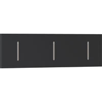 HAKENLEISTE  in Anthrazit  - Anthrazit, Design, Holzwerkstoff/Metall (100/25/3cm) - Moderano