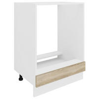 HERDUMBAUSCHRANK 60/82/46 cm  in Weiß, Sonoma Eiche  - Weiß/Sonoma Eiche, KONVENTIONELL, Holzwerkstoff (60/82/46cm) - MID.YOU