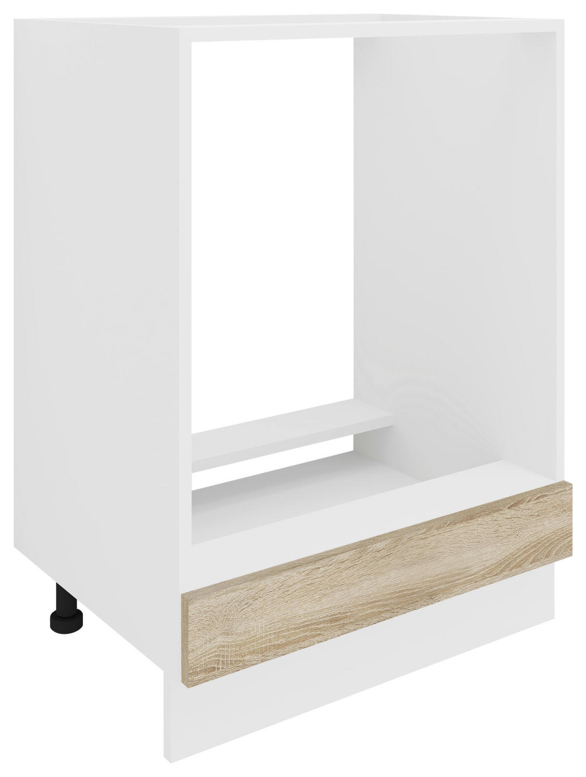 HERDUMBAUSCHRANK 60/82/46 cm  in Weiß, Sonoma Eiche  - Weiß/Sonoma Eiche, KONVENTIONELL, Holzwerkstoff (60/82/46cm) - MID.YOU