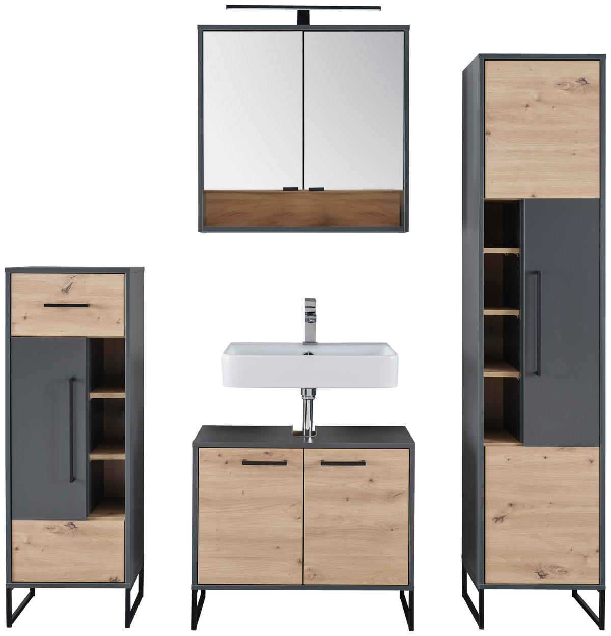 UNTERSCHRANK 40/102,5/33 cm   - MODERN, Holzwerkstoff/Metall (40/102,5/33cm) - MID.YOU