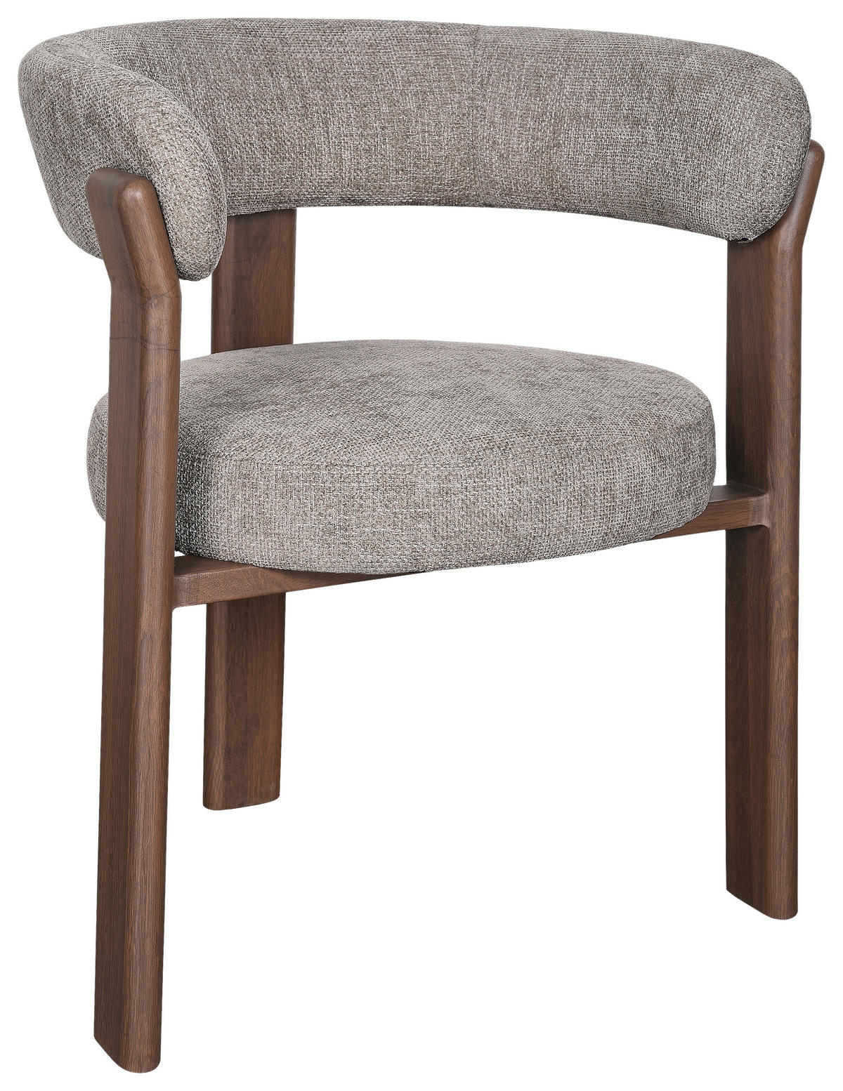 ARMLEHNSTUHL   Webstoff  Hellbraun, Walnussfarben  - Hellbraun/Walnussfarben, MODERN, Textil/Metall (62/74/56,5cm) - Livetastic