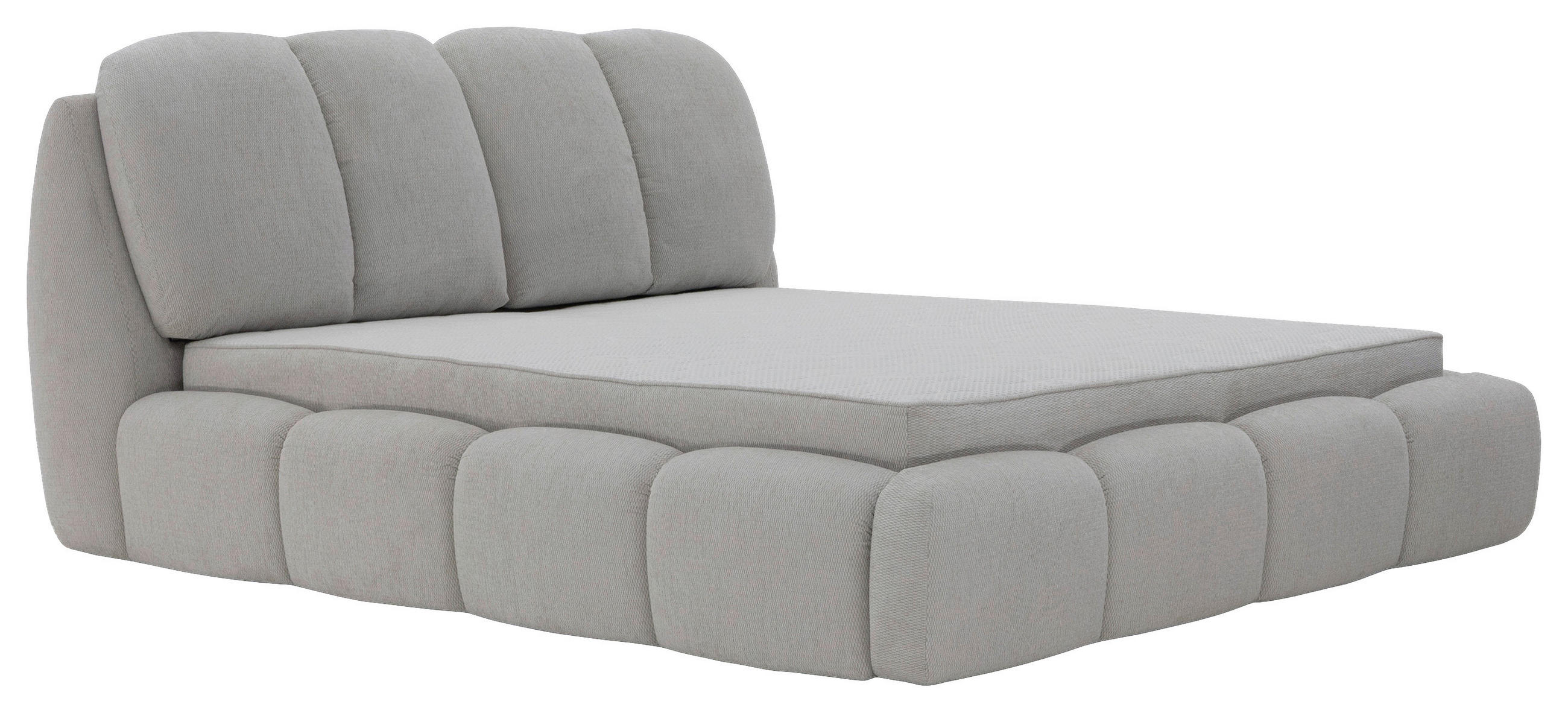 POLSTERBETT 180/200 cm,  in Silberfarben, gepolstertes Kopfteil, Lattenrost, Bettkasten,  - Silberfarben/Schwarz, Design, Holz/Kunststoff (180/200cm) - Chameo