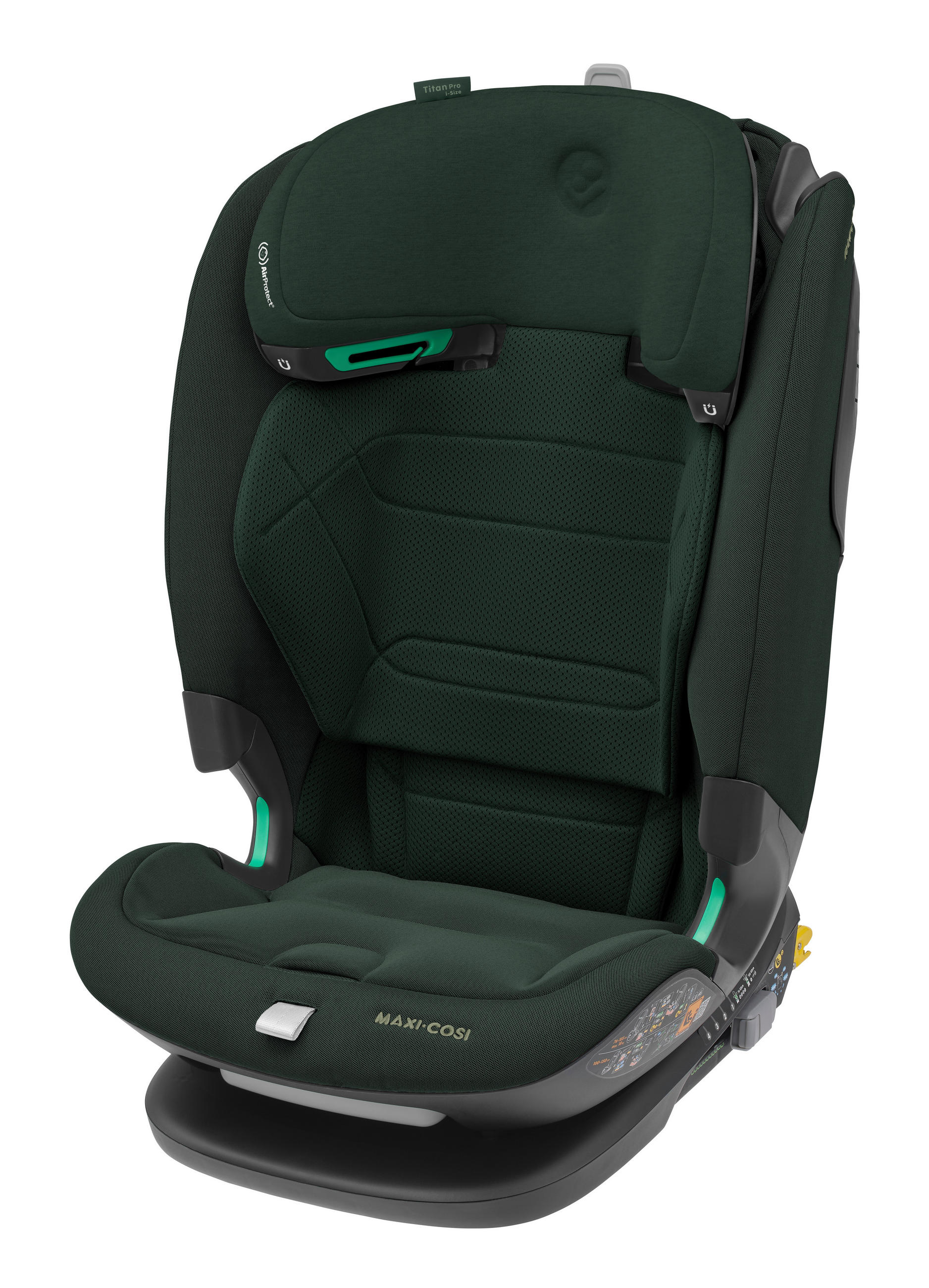 KINDERAUTOSITZ Titan Pro i-Size  - Dunkelgrün, Basics, Kunststoff/Textil (46/76/60cm) - Maxi-Cosi