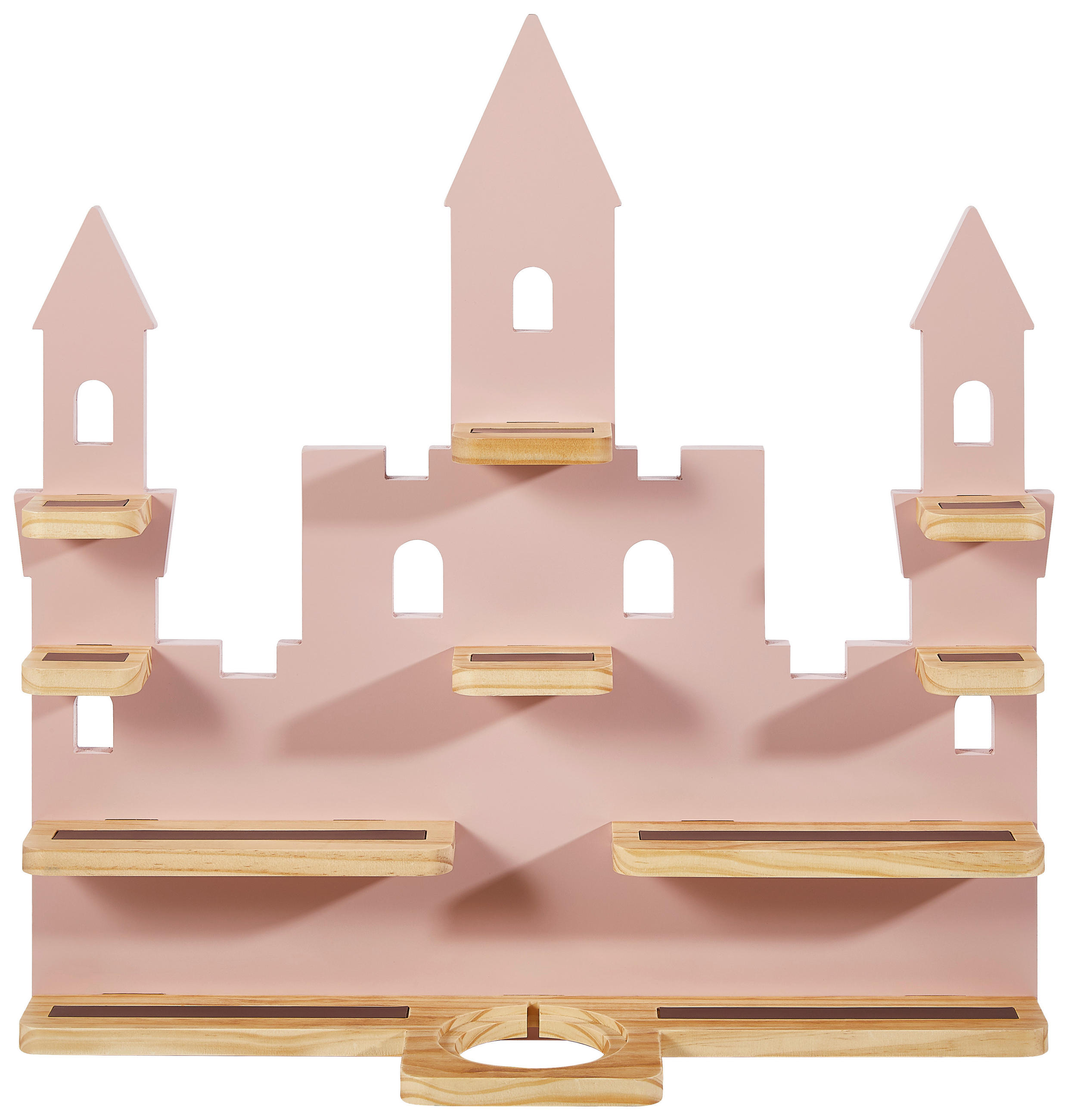 Regal für Toniebox und Figuren Kiefer massiv Naturfarben, Pink  - Pink/Naturfarben, Trend, Holz (58/59/15cm) - Ben'n'jen