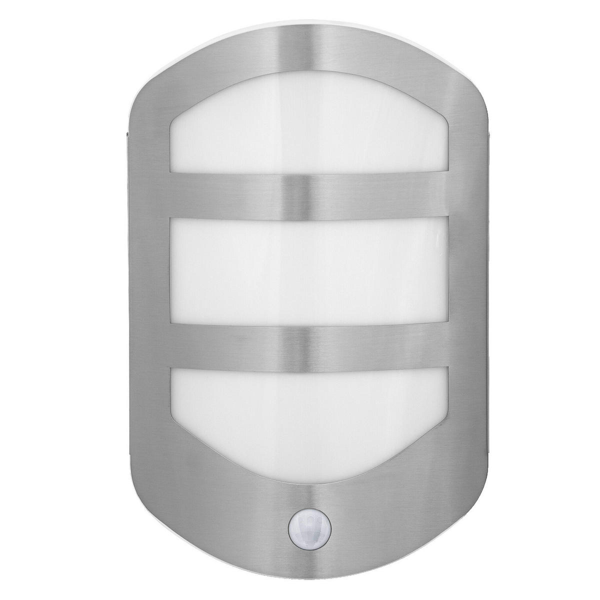 LED-AUßENLEUCHTE 6/18/28,3 cm   - Edelstahlfarben, Basics, Kunststoff/Metall (6/18/28,3cm) - Osram