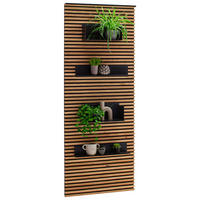 WANDPANEEL YONNA Kerneiche massiv Eichefarben, Anthrazit  - Eichefarben/Anthrazit, Design, Holz/Metall (77/200/26cm) - Schöner Wohnen