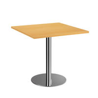 KONFERENZTISCH 80/80/75,5 cm  - Chromfarben/Buchefarben, KONVENTIONELL, Holzwerkstoff/Metall (80/80/75,5cm) - Venda