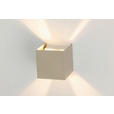 LED-WANDLEUCHTE 10/10/10 cm   - Sandfarben, Basics, Kunststoff/Metall (10/10/10cm) - Novel