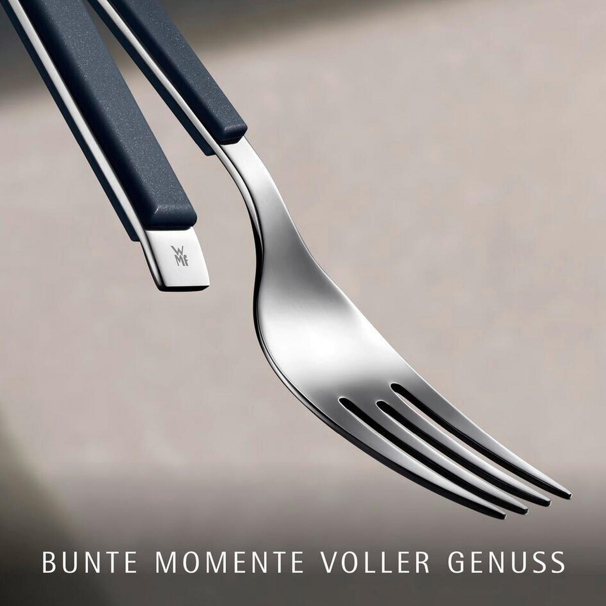 BESTECKSET Emotion 30-teilig Edelstahl  für 6 Personen  - Blau, Basics, Metall (12,5/12,5/25cm) - WMF