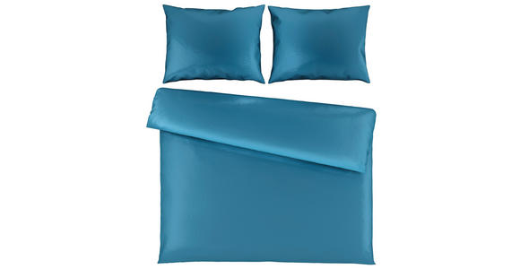 BETTWÄSCHE TANJA Satin 200/200 cm - Blau, Basics, Textil (200/200cm) - Novel