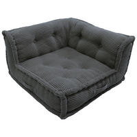 ECKELEMENT in gerippt   - Grau, Design, Textil (80/43/80cm) - P & B