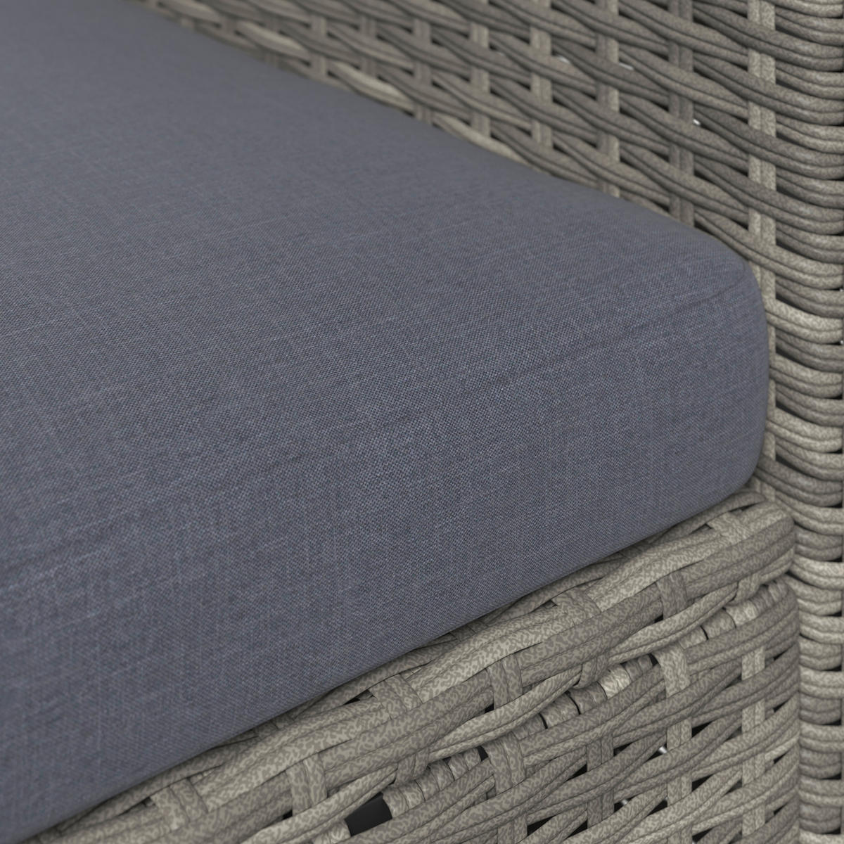 GARTENBANK 120/76/67 cm  in Grau, Dunkelgrau  - Dunkelgrau/Schwarz, MODERN, Kunststoff/Textil (120/76/67cm) - Ambia Garden